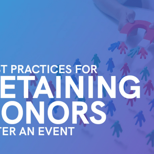 The article’s title, “Best Practices for Retaining Donors After an Event.”